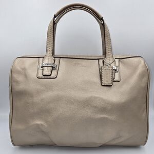 COACH F25296 Taylor Metallic Beige Satchel